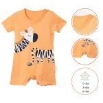 Bacodeseta Zebra Baby Jumpsuit – Orange - Image 2