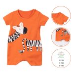 Bacodeseta Zebra Baby Jumpsuit – Salmon - Image 2
