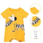 Bacodeseta Zebra Baby Jumpsuit – Yellow - Image 2